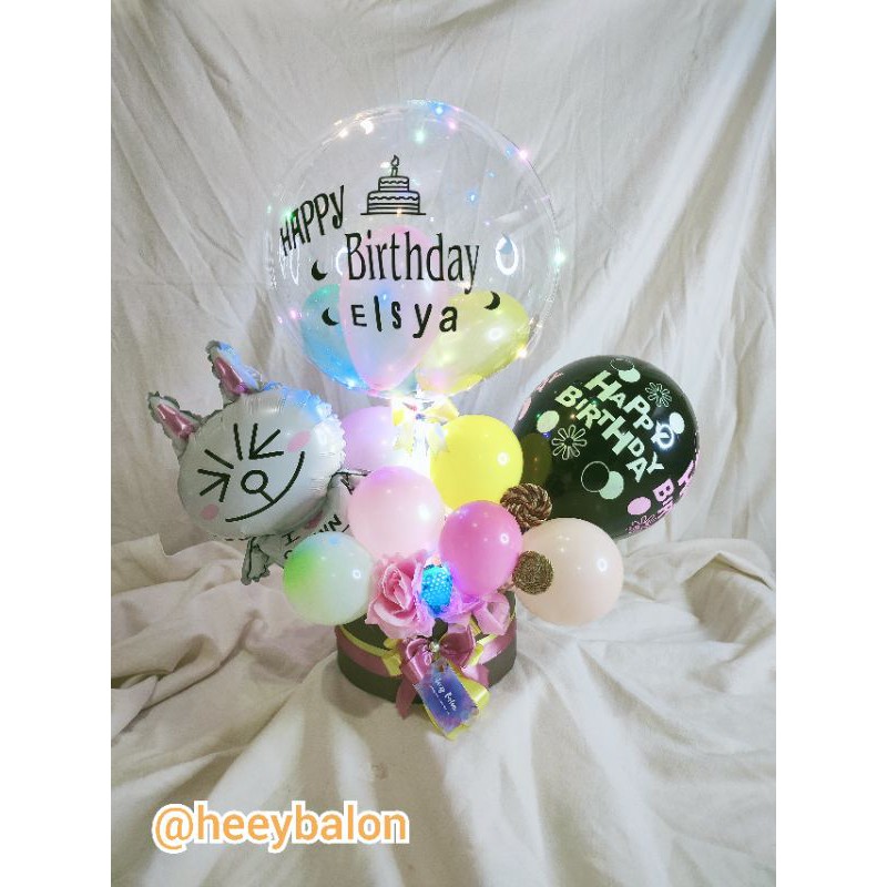 Balon Buket/Balon Box/Balon Bening/Balon Snack/Balon Ultah/Balon Wisuda/Buket Ultah/Snack Box/Kado