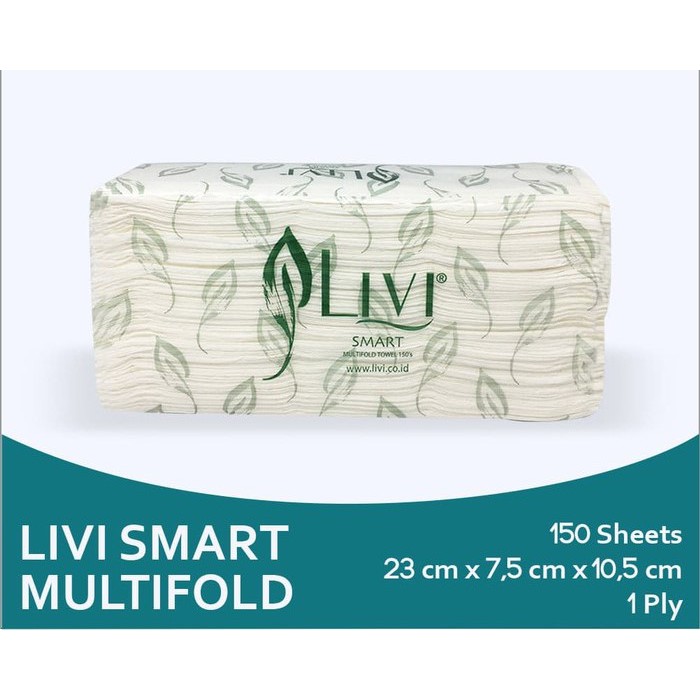 RC TISSUE LIVI SMART TOWEL MULTIFOLD/TISSUE MINYAK 150 SHEETS