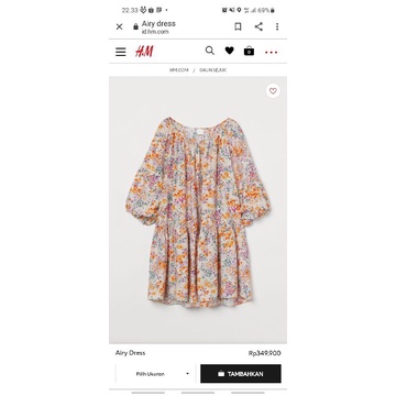 AIRY DRESS H&M | ORANGE