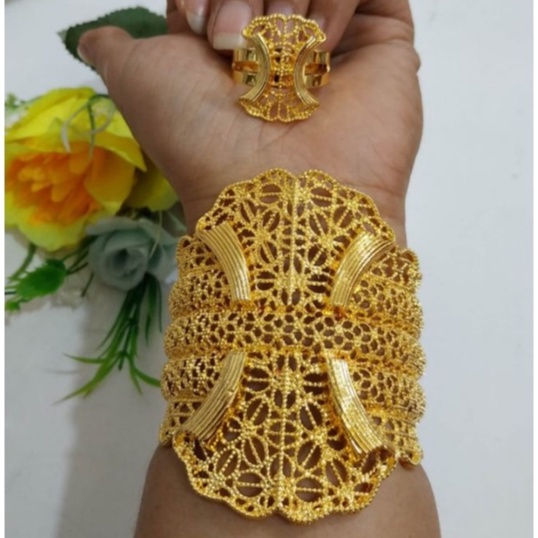 Gekang Terbaru kendari xuping perhiasan lapis Emas 24k