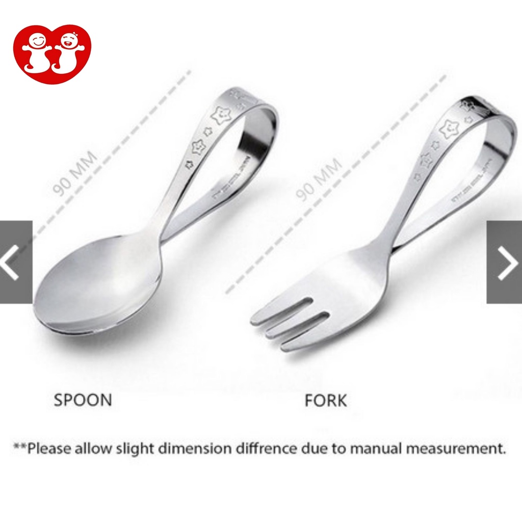 Sendok Garpu Stainless Anak BLW fork spoon training stainless