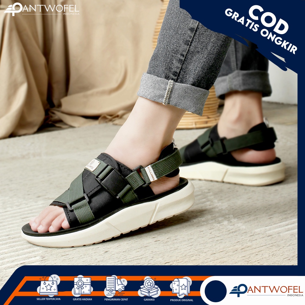 PTW X LEVIRE - Sendal Gunung Kasual Unisex Pria Wanita Ukuran 39 - 43 Kualitas Premium - Sandal Hiking Casual Slipper Flip Flop Karet Santai Nongkrong Hangout Liburan Traveling Main Jalan - Jalan Olahraga Carvil