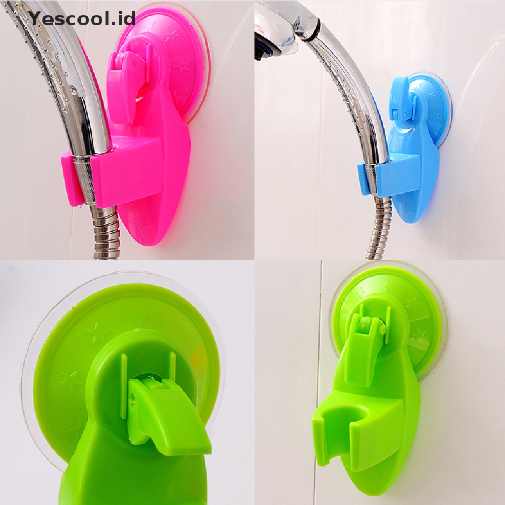 (Yescool) Holder / Organizer Sapu / Pel Model Tempel Dinding Dengan Suction Cup Untuk Rumah