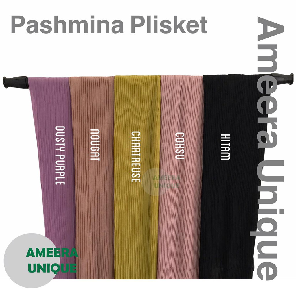 Pashmina Plisket Ceruty Baby Doll premium original 175x75 cm