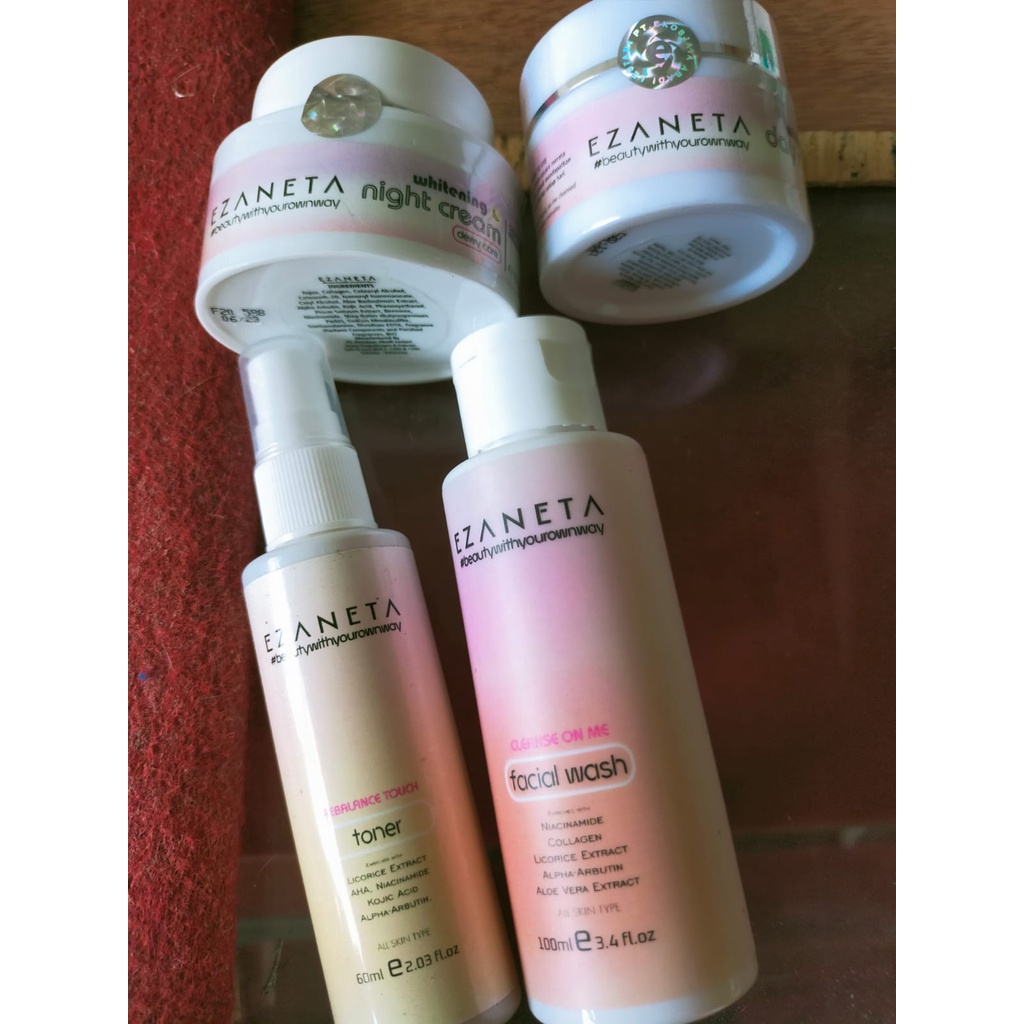 PAKET CREAM WAJAH EZANETA SKINCARE BPOM GLOWING CREAM PEMUTIH WAJAH BPOM EZANETA PAKET KRIM PEMUTIH 