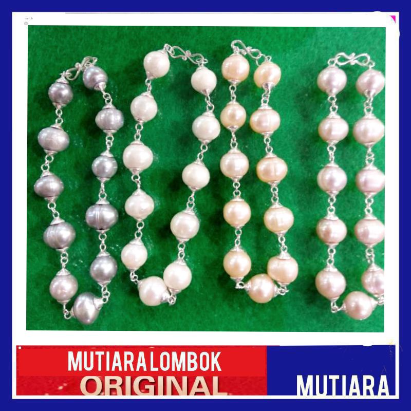 gelang perak wanita gelang mutiara air tawar mutiara lombok jewellery gelang perak mutiara asli