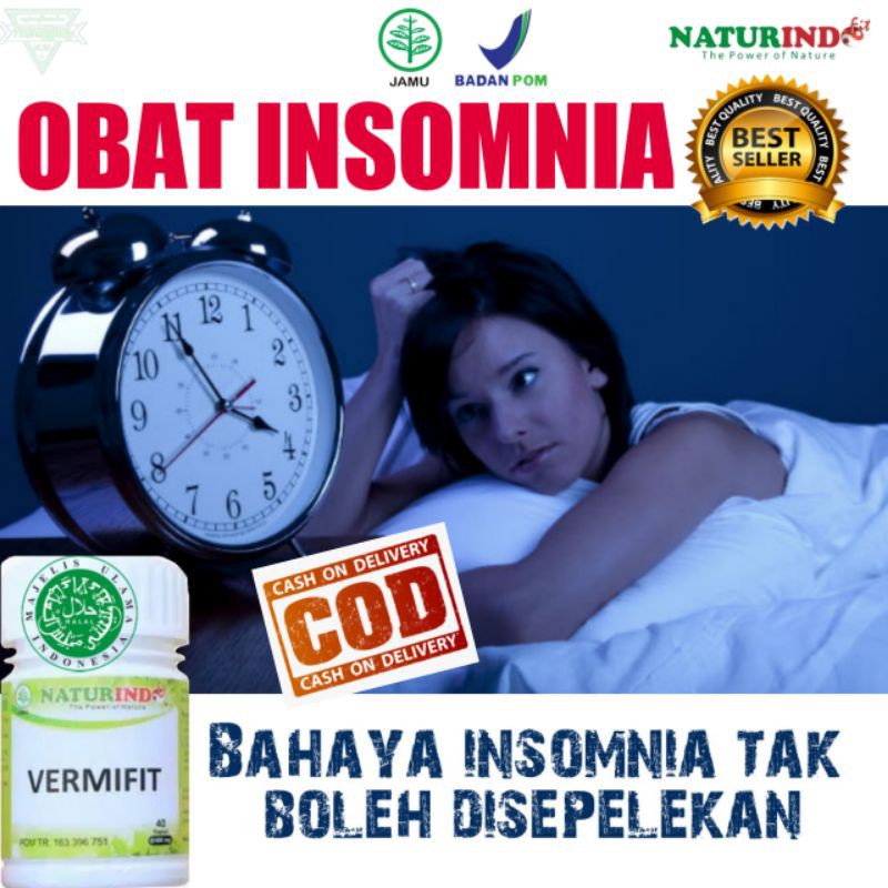 Obat herbal insomnia susah sulit tidur untuk penderita insomnia Vermifit naturindo herbal ampuh