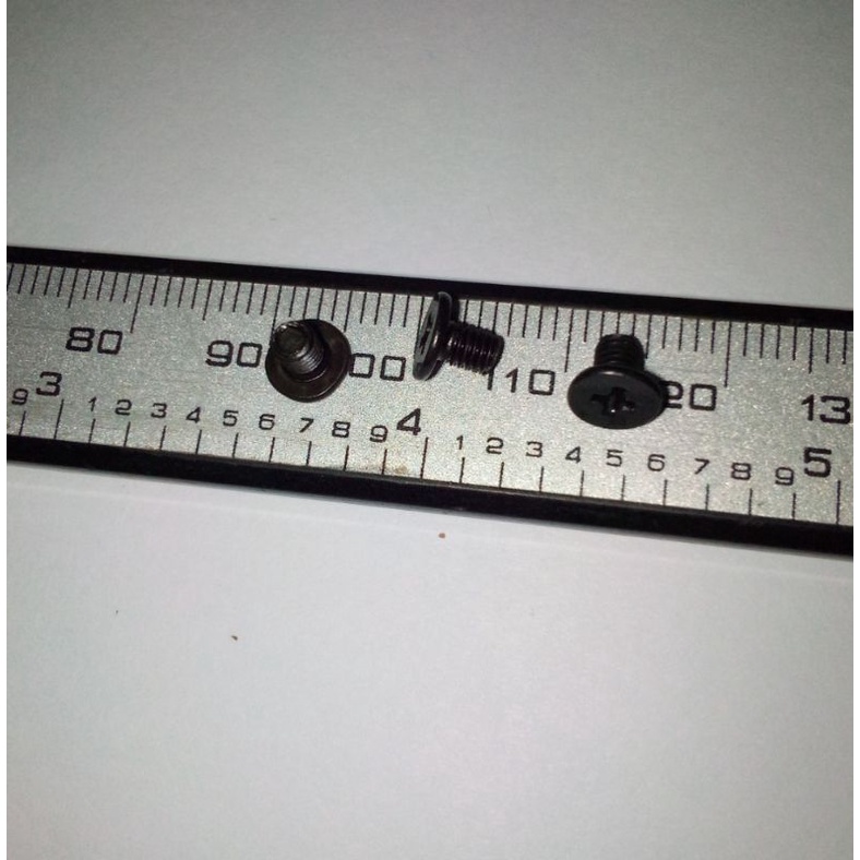 BAUT BAUD SEKRUP SKRUP SCREW LAPTOP NOTEBOOK UNIVERSAL M3 M3x4 3x4 NIKEL HEAD 5.5mm