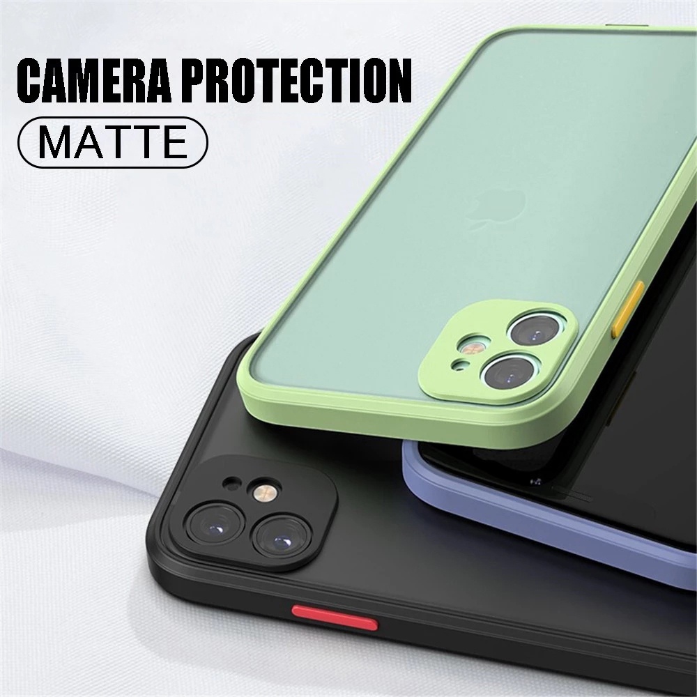 Candy-colored Frosted Hard Case Suitable for IPhone 13 12 11 Pro X XS Max XR Acrylic Protective Cover