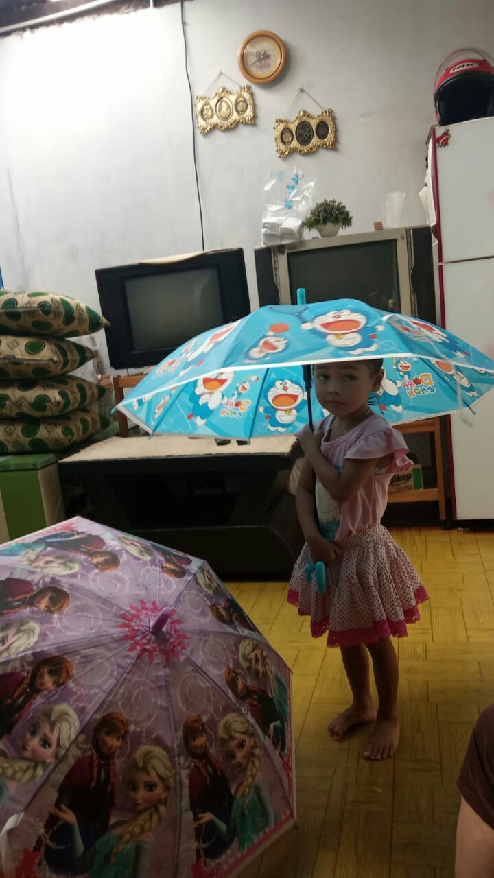 Payung Tongkat Polos List Kotak Gg.j