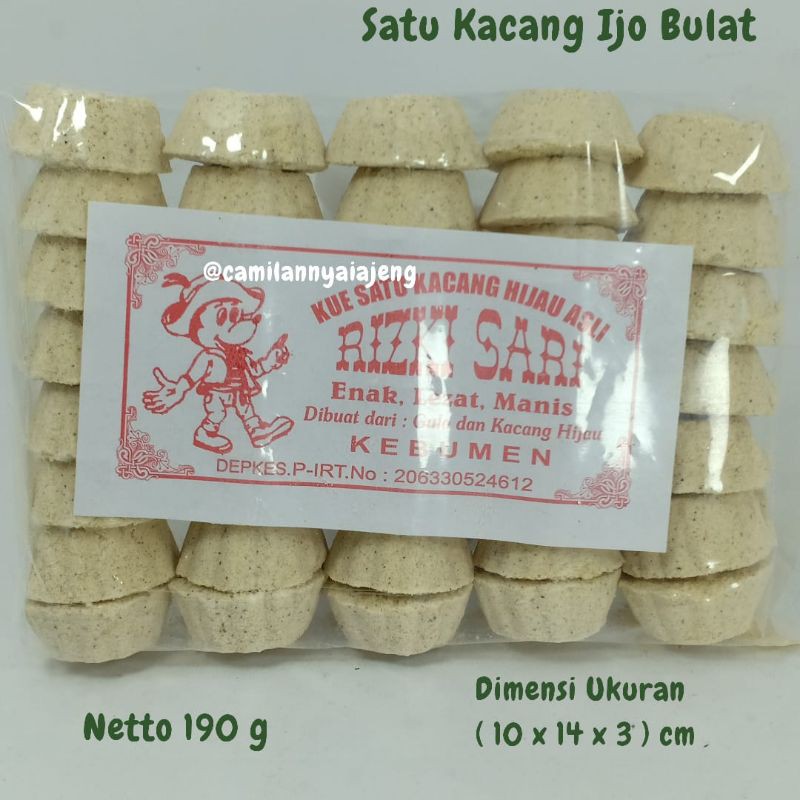 

Kue Satu Satru Kacang Hijau Ijo Inti Sari Bulat Jajanan Tradisional Asli Khas Kebumen