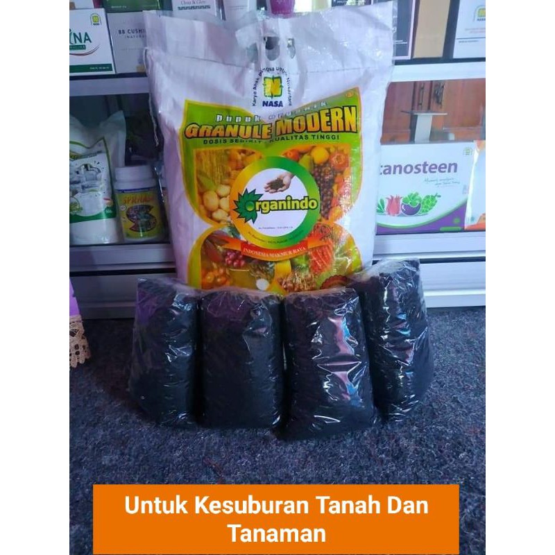 { Ecer 1 Kg } Granul Pupuk Organik Penyubur Tanah - Granul Organindo Nasa
