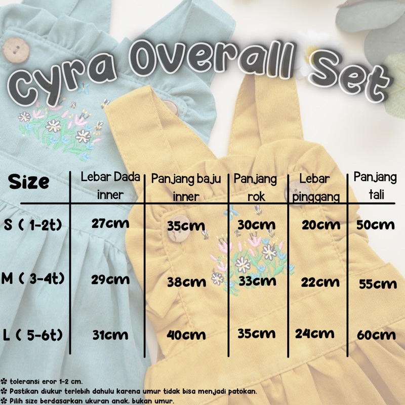 LITTLECAIM - CYRA RUFFLE OVERALL | overall anak | baju anak perempuan