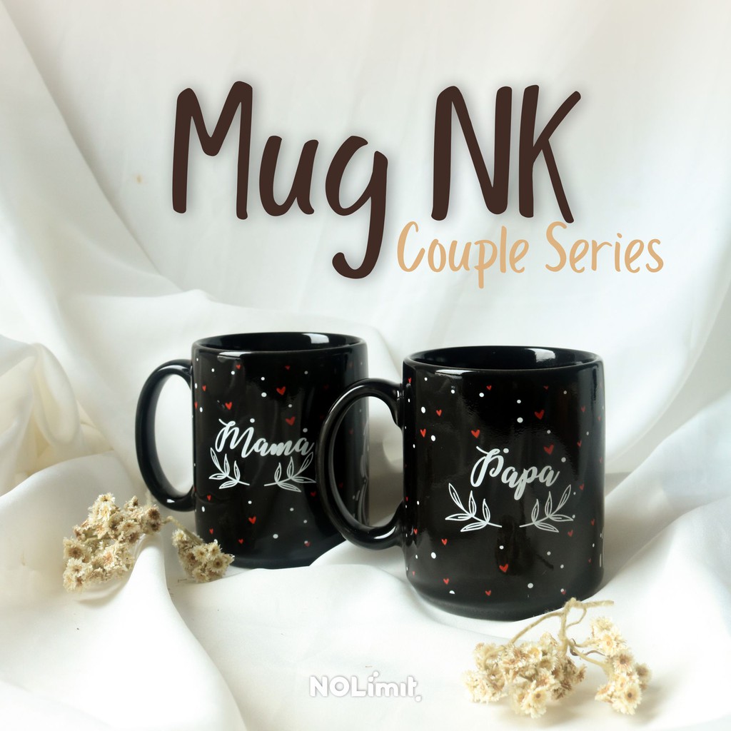 Jual Nolimit Gelas Couple Estetik Mug Keramik Cangkir Unik Couple Mama Papa 300 Ml Untuk 0597