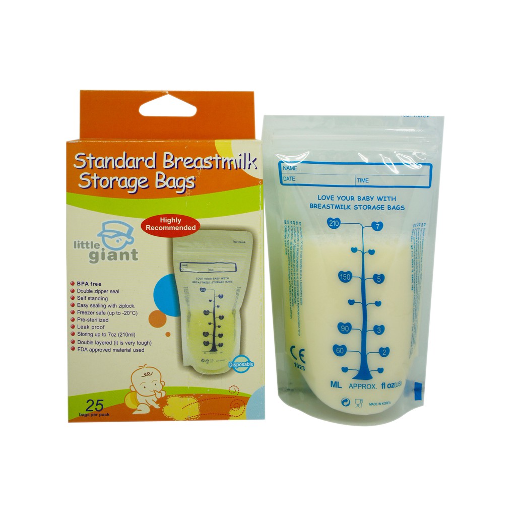 

Little Giant Standard Breastmilk Storage Bags pk. 25