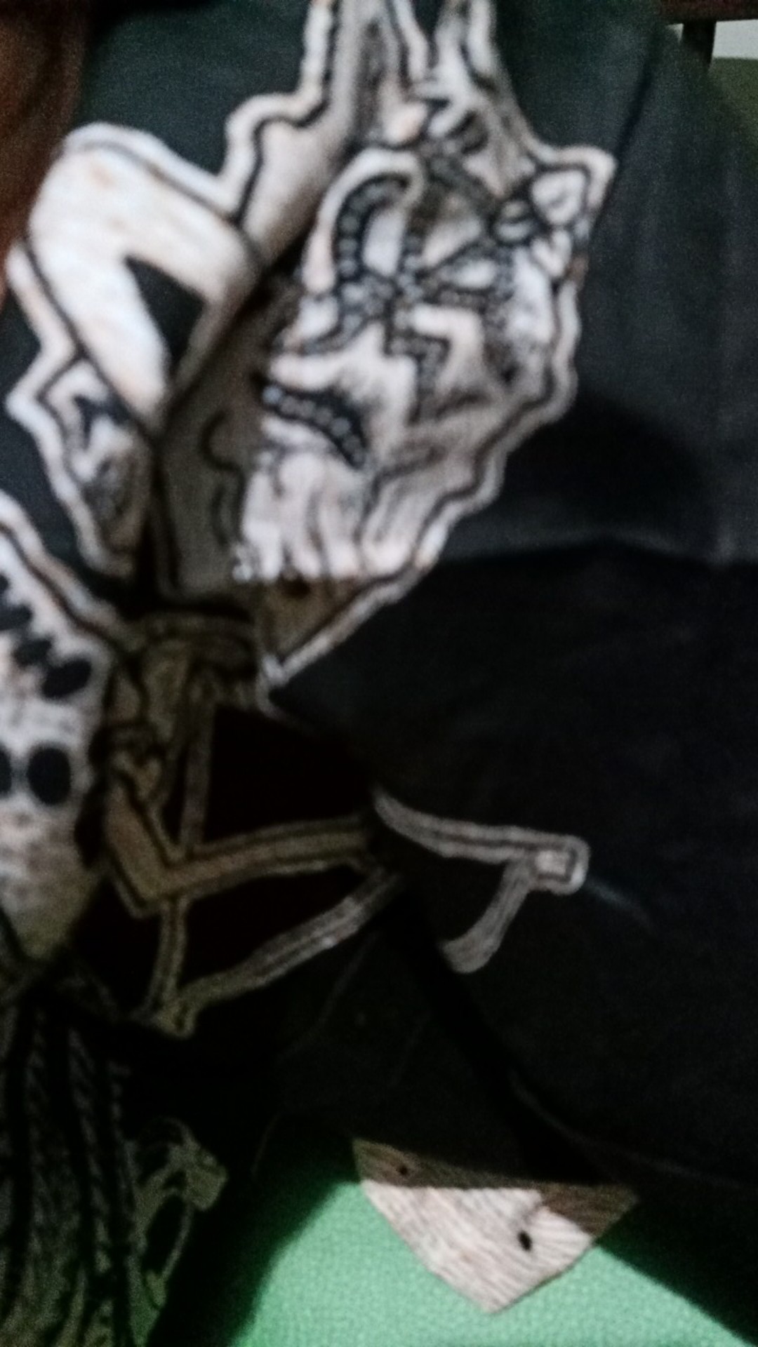 Kemeja Batik Pria Lengan Pendek Motif Hitam Putih Cream Manisarjuna Memanah