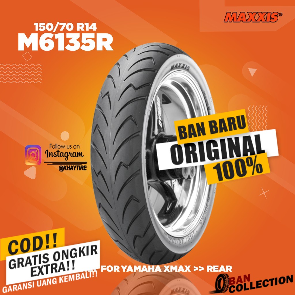 Ban Motor IMPOR - YAMAHA XMAX - HONDA FORZA // MAXXIS M6135 150/70 Ring 14 Tubeless ban motor matic 