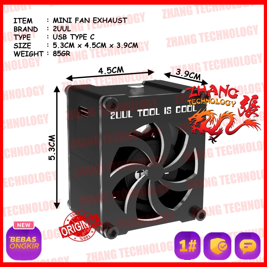 KIPAS SERVICE 2UUL CUUL MINI FAN EXHAUST KIPAS PENGHISAP ASAP PENYEDOT
