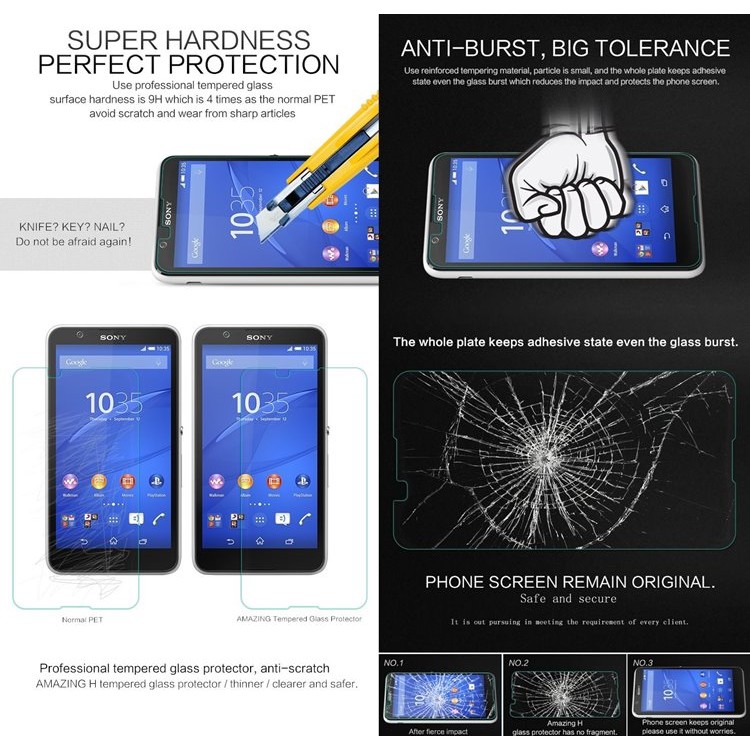 Nillkin Anti-Explosion H Tempered Glass Sony Xperia E4 - E4 Dual