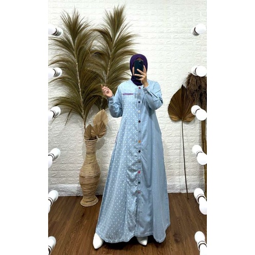 gamis jeans ori by sanita S-mut