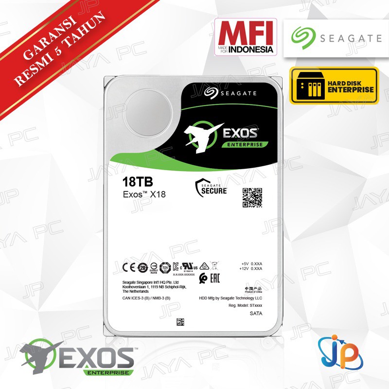 Seagate Exos Enterprise SAS 18TB 3.5" HDD/ Harddisk Server 7200 RPM