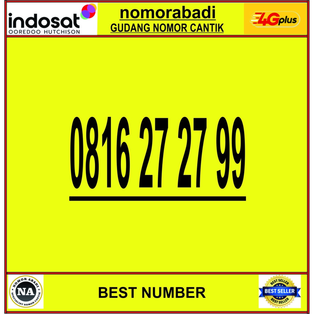 NOMOR CANTIK INDOSAT 4G 10DIGIT H5000