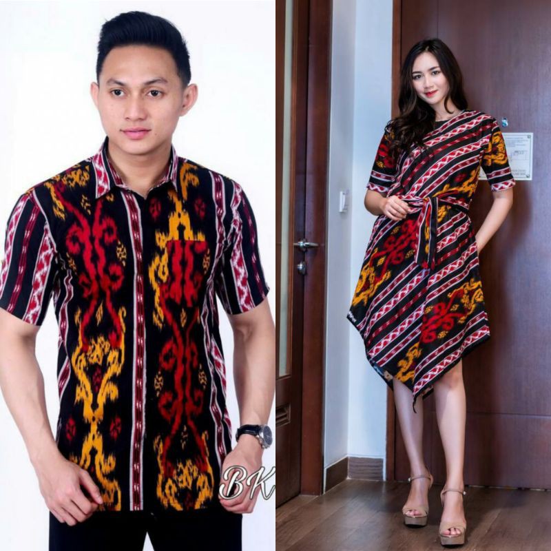 COUPLE BATIK DRESS SONGKET LANCIP/BAJU BATIK COUPLE/TUNIK BATIK/HEM BATIK