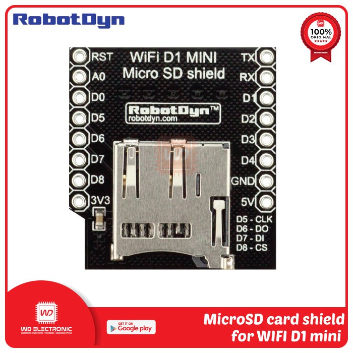 RobotDyn MicroSD MICRO SD shield for WIFI D1 mini Wemos D1 mini