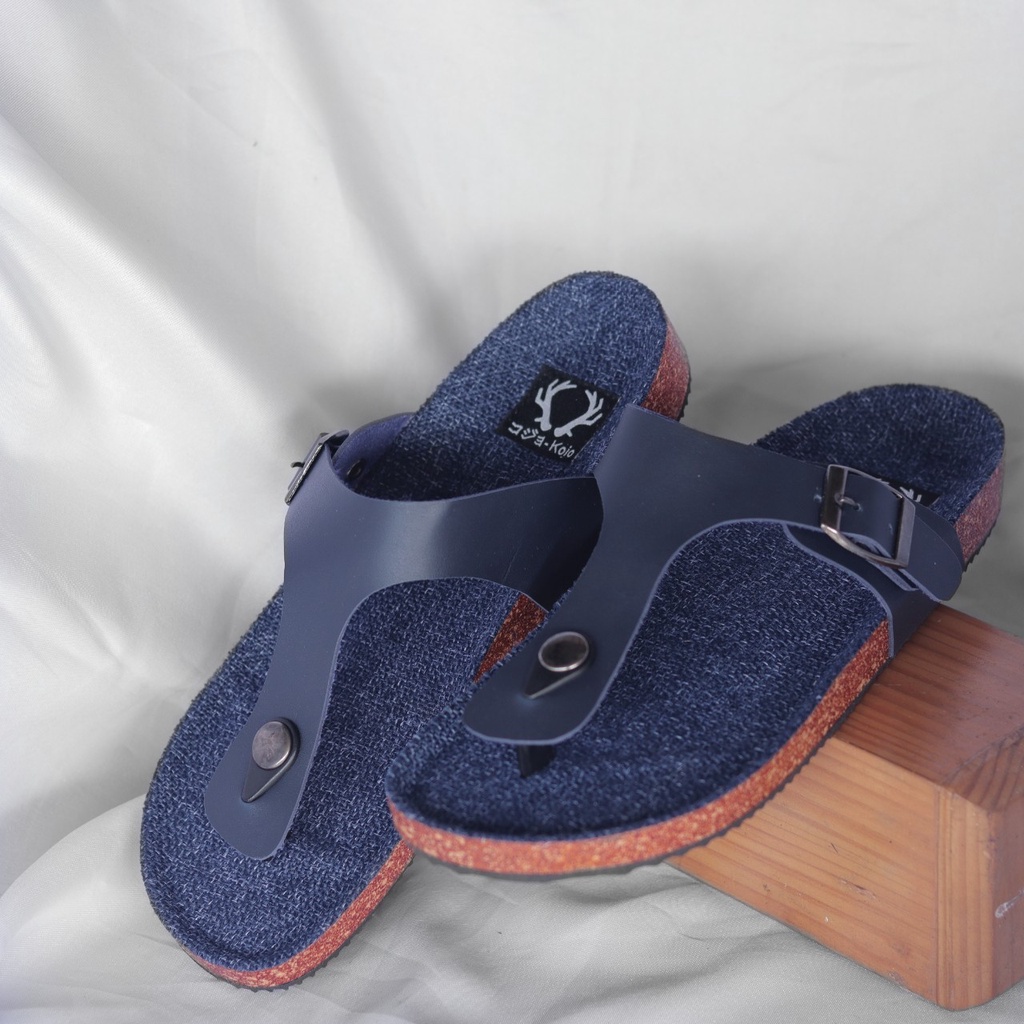Sandal Jepit Casual Kulit Terbaru / Sendal Cowok Keren-sandal pria kulit asli A004-sandal pria Sintetis Premium