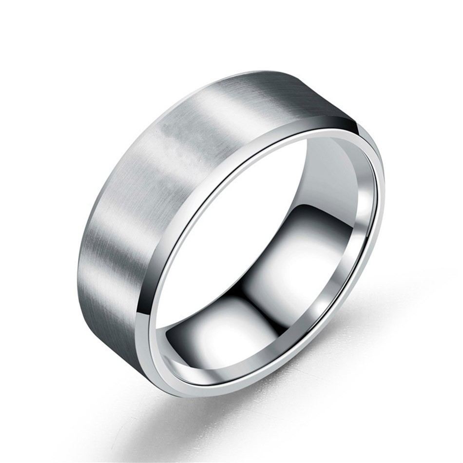 CINCIN KOTAK POLOS AMPLAS SILVER / CINCIN TITANIUM ANTI KARAT / CINCIN TITANIUM SILVER TERBARU