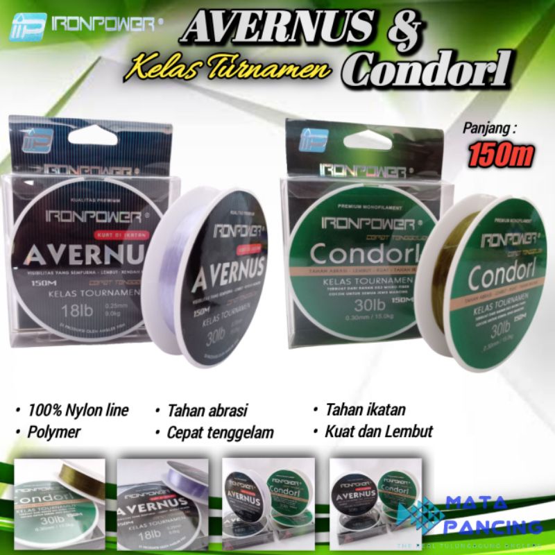 Senar pancing iron power condorl iron power avernus 150m