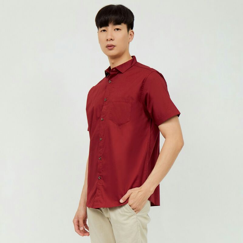 KEMEJA PRIA CASUAL DISTRO LENGAN PENDEK  POLOS