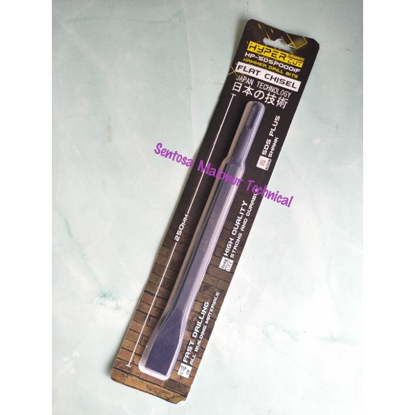 HYPER SDS Plus 250 MM Mata Bor Chisel Bobok Beton Pahat Rata Flat