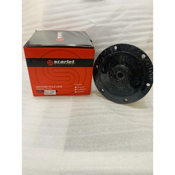 TROMOL DEPAN HOLE 28 H28 KLX 150 KLX150 HITAM BLACK SCARLET DOUBLE BEARING