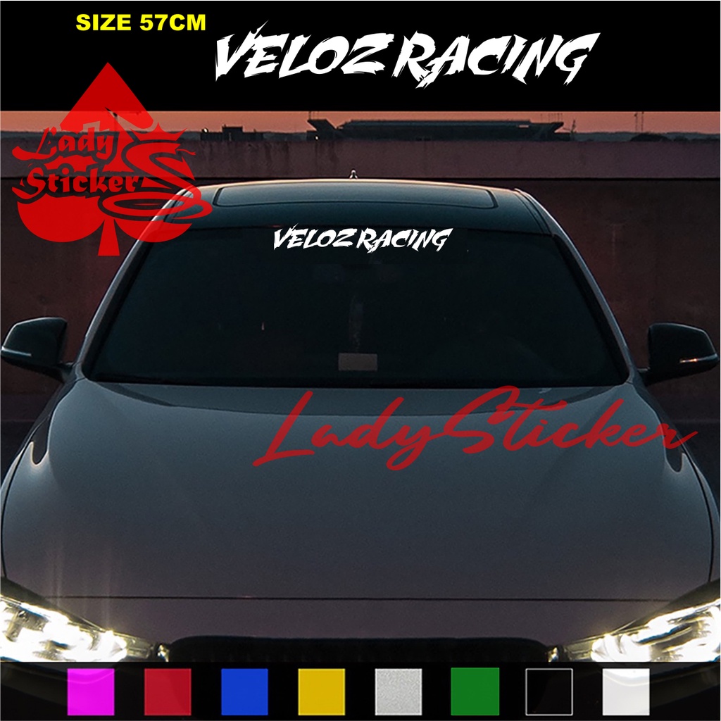 STIKER KACA VELOZ STICKER WINDSHIELD MOBIL TOYOTA VELOZ RACING