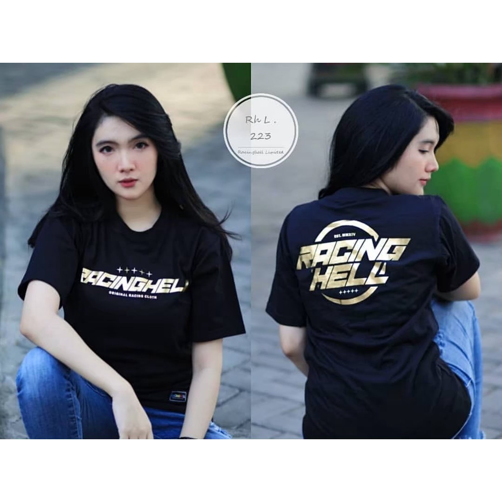 Baju kaos racing hell sablon gold / baju kaos pria wanita distro