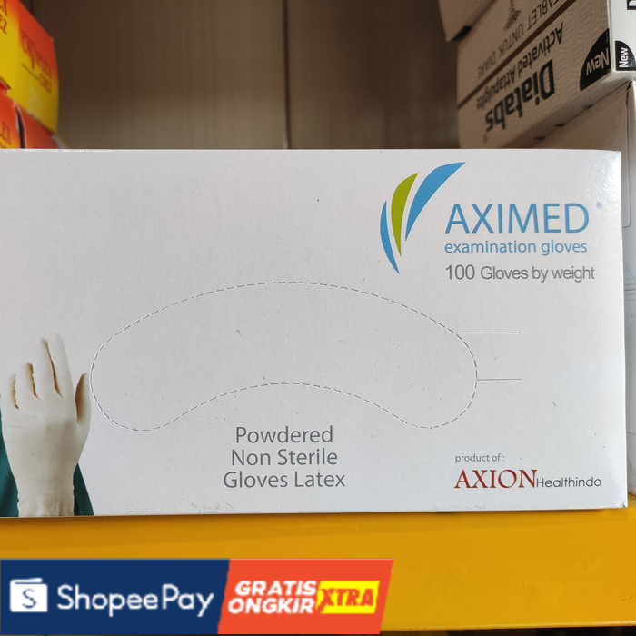 L Sarung tangan aximed gloves latex isi 100 pcs  Laris DISKON