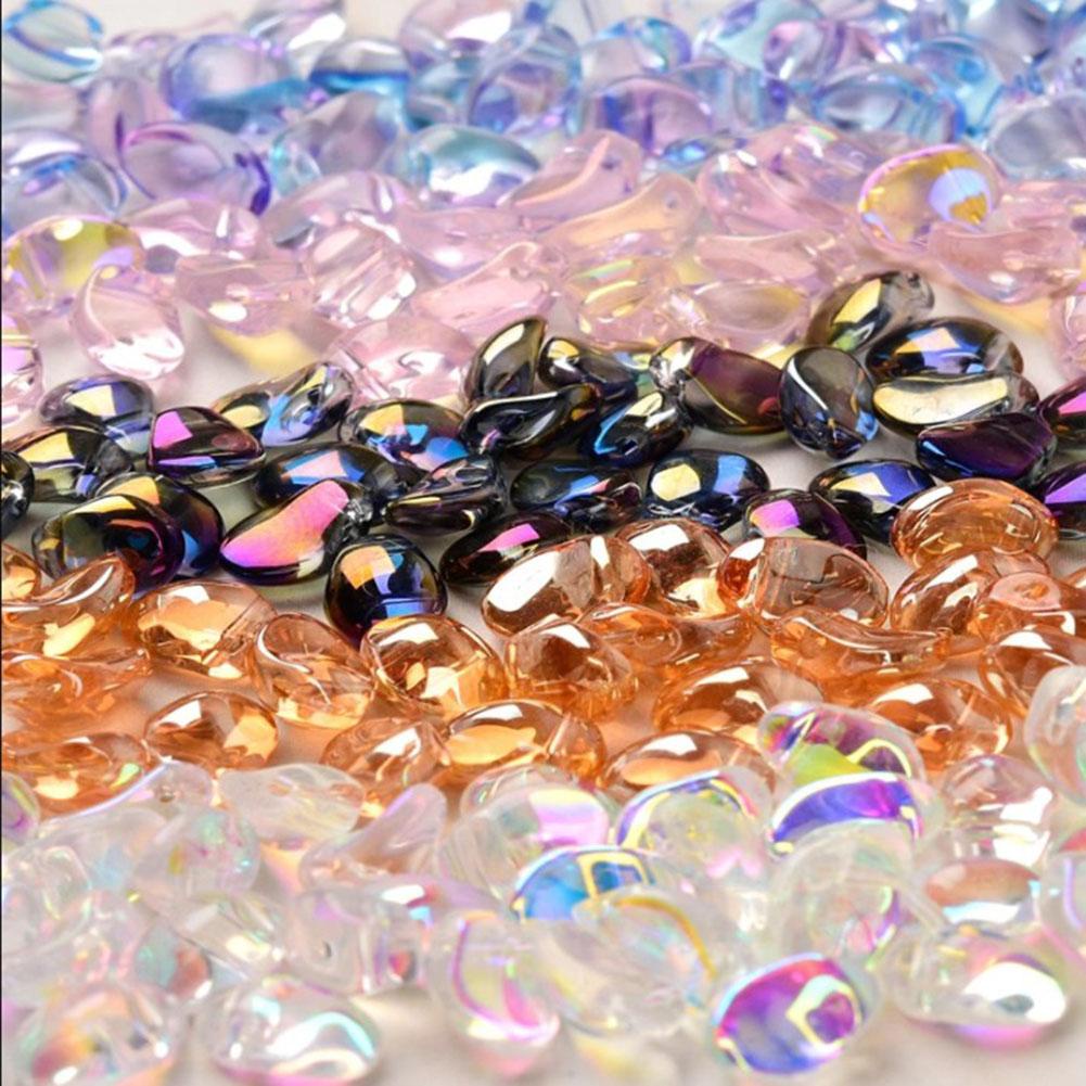 Mxbeauty Aurora Batu Kristal Glitter 10pcs Alat Manikur Fashion Permata Tidak Teratur Perhiasan Mengkilap