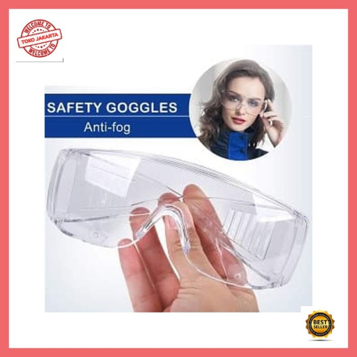 BAROKAH GAMIS KACAMATA SAFETY Anti bakteri kabut virus Goggles no fog chemical