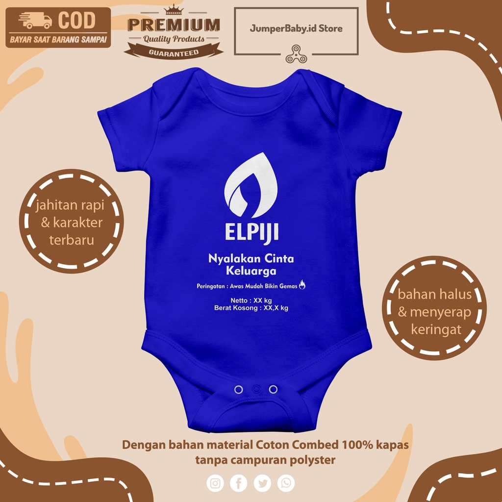 Jumper bayi jamper bayi jumpsuit baby karakter elpiji gas LPG baju baby custom viral baju bayi cewek