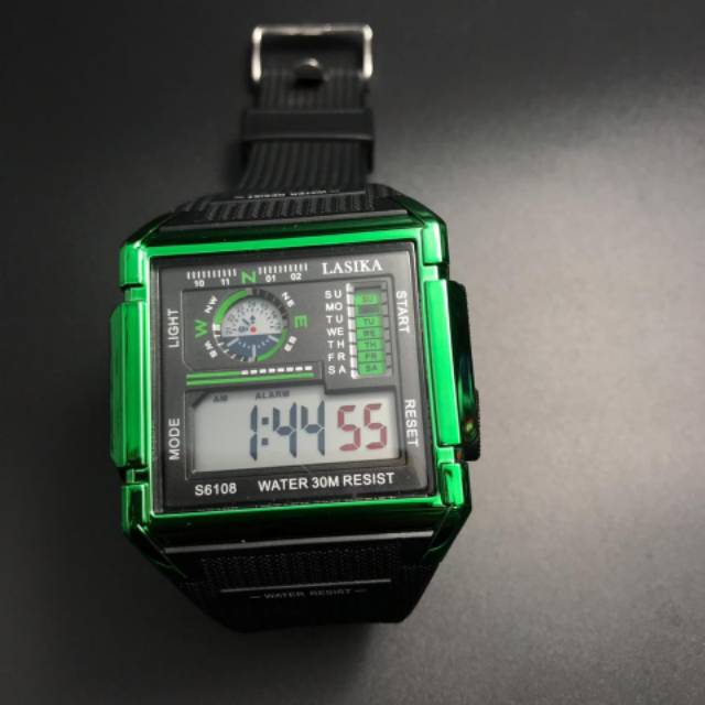 Jam tangan digital segi Sporty water Resist merk Lasika