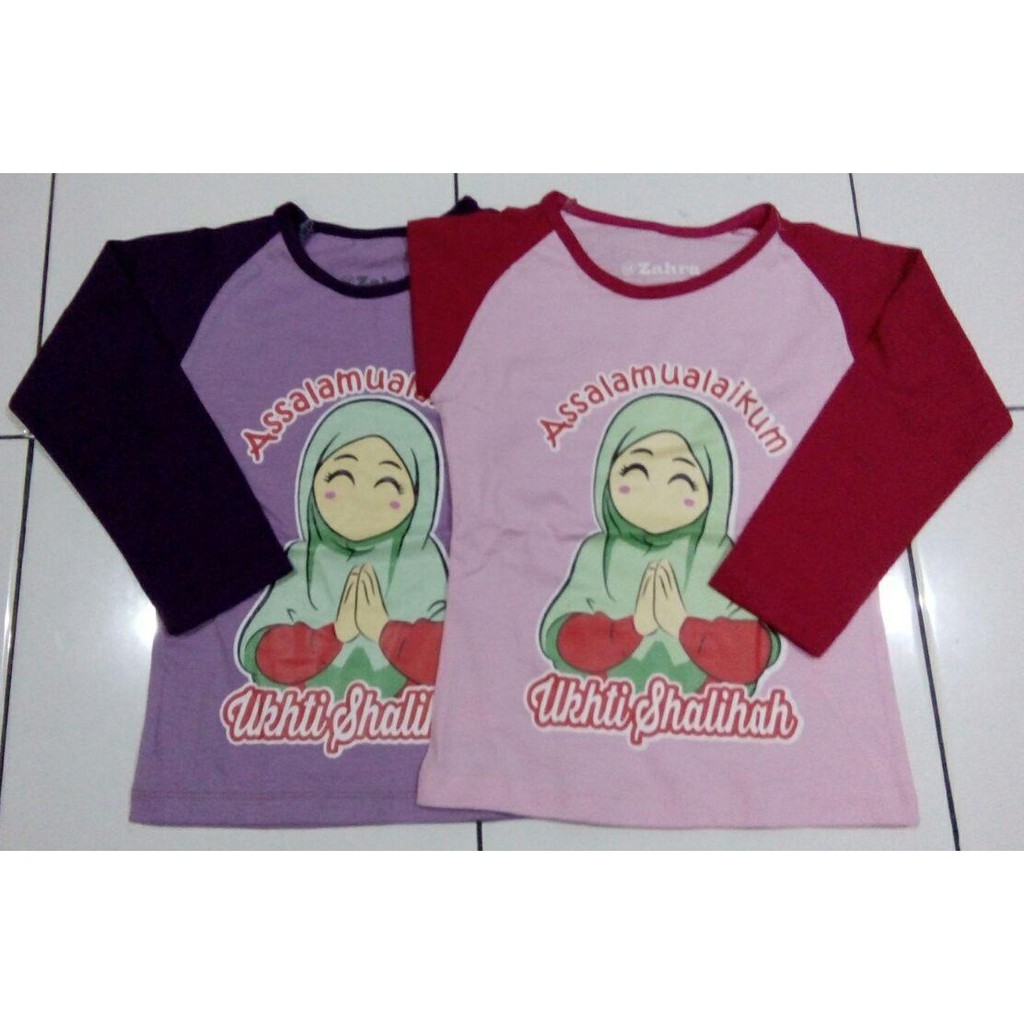Kaos Anak Muslim Zahra Assalamualaikum Ukhti