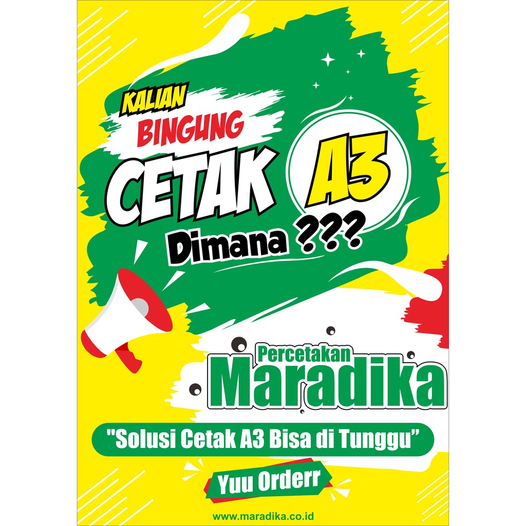 

Cetak Satuan Art Paper Kertas Ukuran A3+ Cetak Brosur Pamplet 1 Sisi