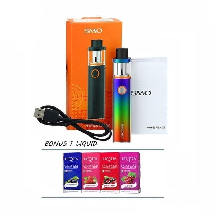 (TERBARU!!!) SMOK VAPE PEN 22 KIT - PEN 22 SMOKE KIT + Bonus Liquid