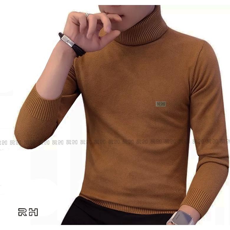 Baju Rajut Kerah Tinggi/Sweater Rajut Turtleneck Pria/Switer Turtle Neck/Switer Kerah Tinggi