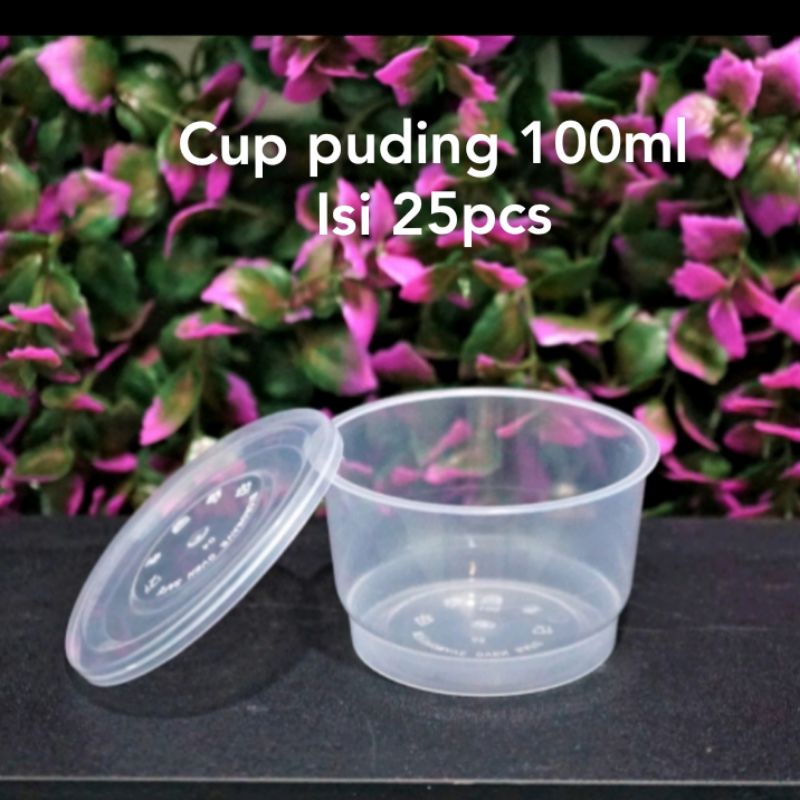 Jual Thinwall Cup Puding Mini 100ml Isi 25pcs Cup Es Cream Cup Sambel Wadah Saos Wadah Plastik 0727