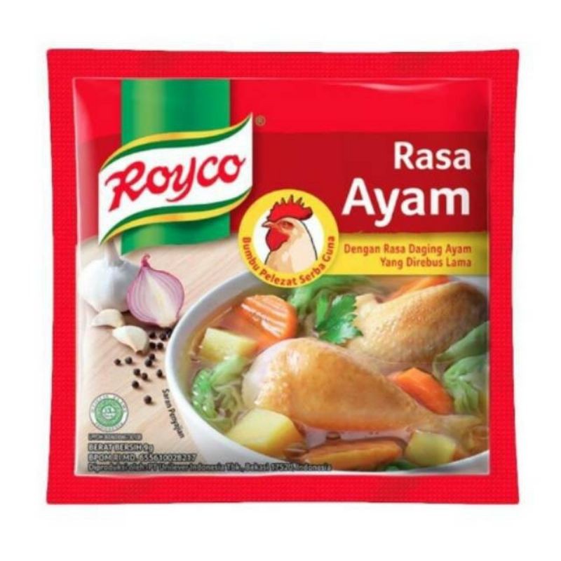 

Royco Bumbu Penyedap Rasa Ayam Sapi 8g sachet 1 renceng isi 12 bungkus