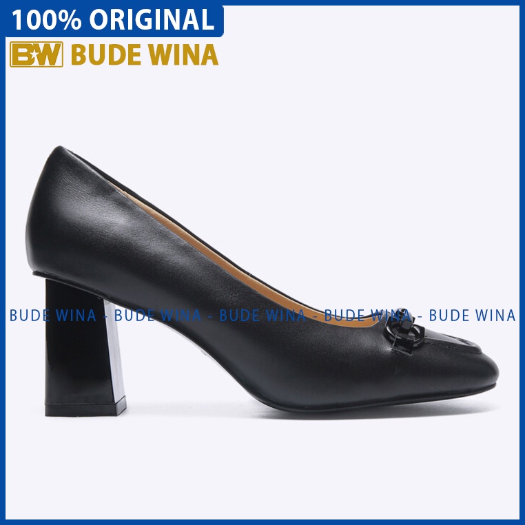 SEPATU HEEL EVERBEST WANITA ORIGINAL HEELS BRANDED KULIT HITAM EW44