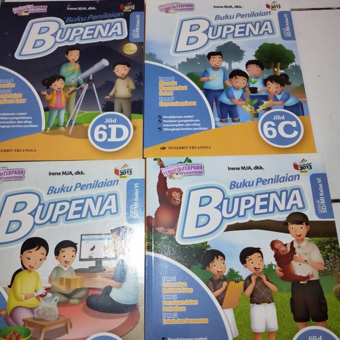 

❤BISA COD❤ Paket Bupena Lengkap Kelas 6 SD 6A 6B 6C 6D K13N Edisi Revisi
