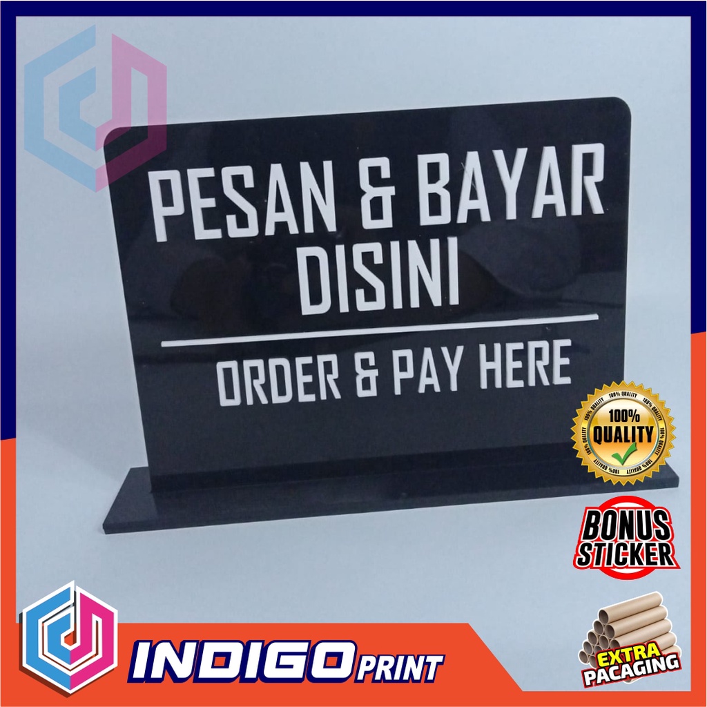 Sign akrilik acrylic pesan dan bayar disini , order pay here